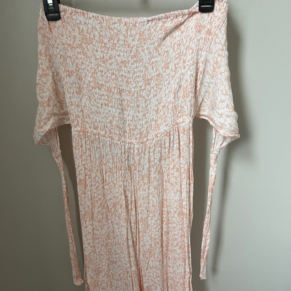 Pink and White Floral Jumpsuit